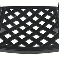 Set Of 2 Cast Aluminum Patio Dining Chairs With Cushions In Assorted Colors And Black Frame