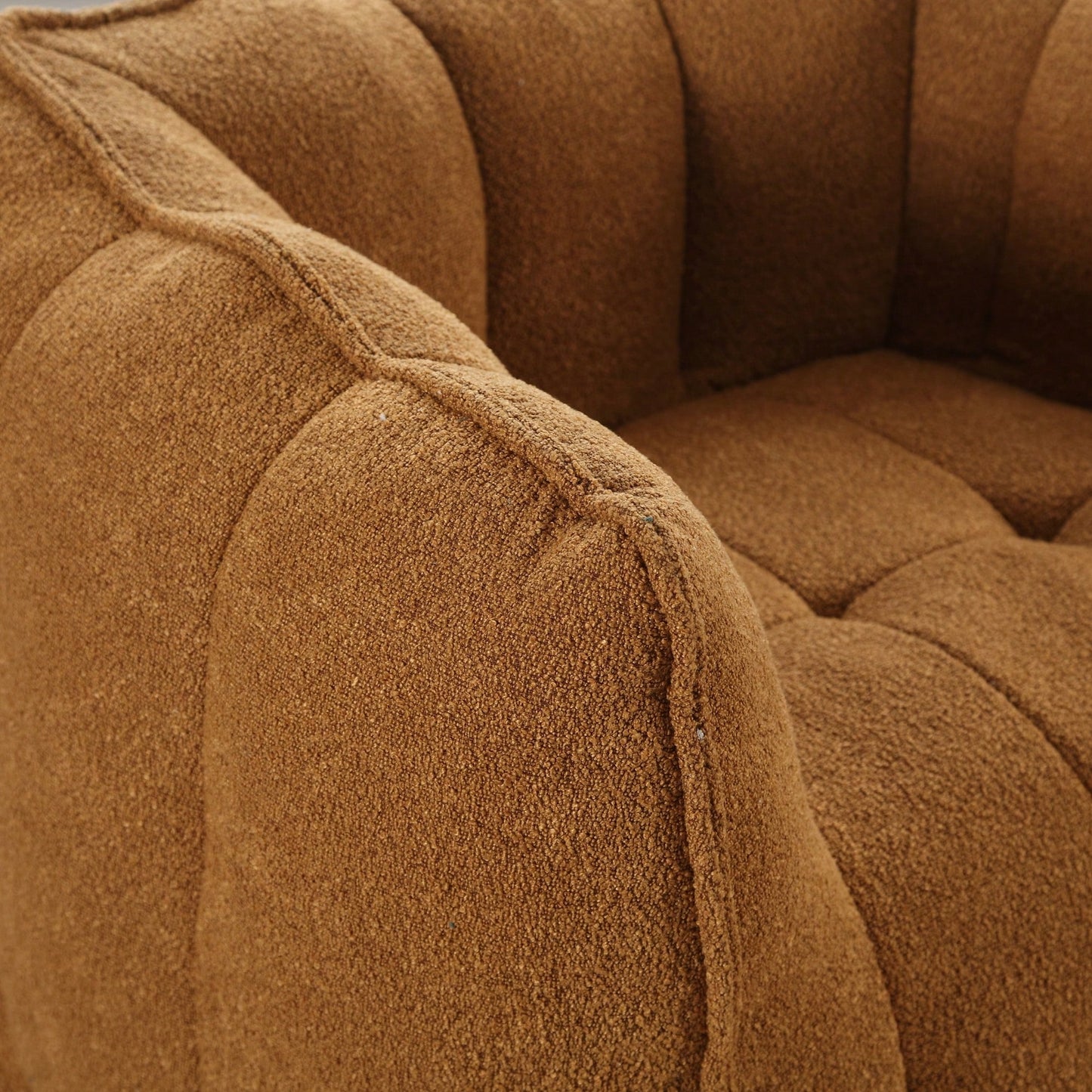 Cozy Square Foam Bean Bag Chair for Living Room Bedroom Gaming Reading with Footstool