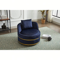 360-Degree Swivel Accent Chair - Stylish Barrel Design For Living Room Or Bedroom Comfort