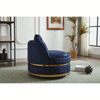 360-Degree Swivel Accent Chair - Stylish Barrel Design For Living Room Or Bedroom Comfort