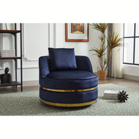 360-Degree Swivel Accent Chair - Stylish Barrel Design For Living Room Or Bedroom Comfort