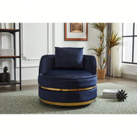 360-Degree Swivel Accent Chair - Stylish Barrel Design For Living Room Or Bedroom Comfort