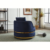 360-Degree Swivel Accent Chair - Stylish Barrel Design For Living Room Or Bedroom Comfort