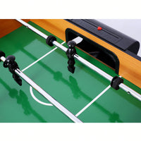 Versatile 5-In-1 Multi-Game Table - Enjoy Billiards, Air Hockey, Foosball, Table Tennis, And Basketball In Brown And Blue Finish