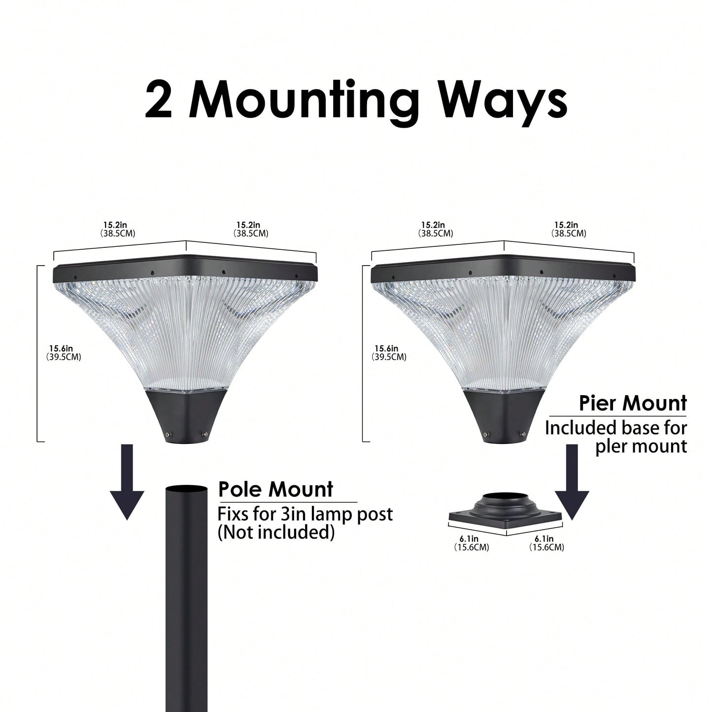 Solar Street Lamp Cap With Base - Durable Outdoor Lighting Solution For Friendly Illumination