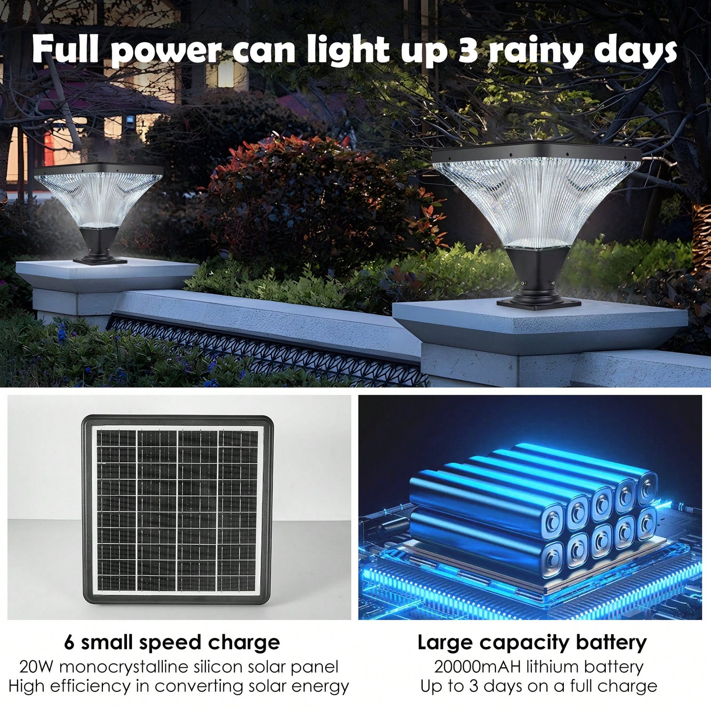 Solar Street Lamp Cap With Base - Durable Outdoor Lighting Solution For Friendly Illumination