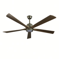 60-Inch Modern Wood Ceiling Fan With Light And Remote Control - 6-Speed Whisper-Quiet Reversible Motor For Kitchen, Dining, And Living Room