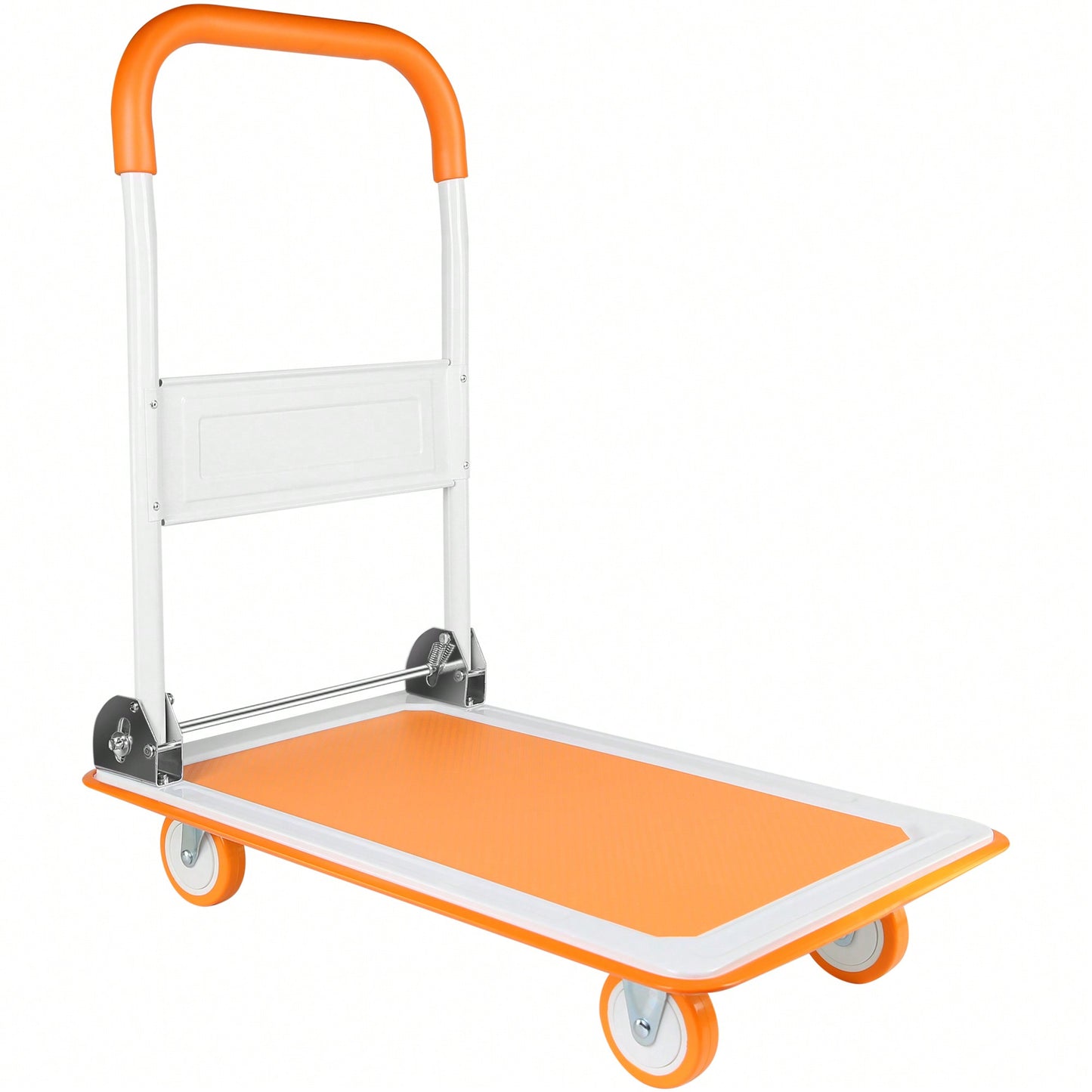 Versatile Foldable Push Cart Dolly With 360° Swivel Wheels - Heavy-Duty Moving Platform Hand Truck, 330lb Capacity, Easy Storage Solution