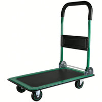 Versatile Foldable Push Cart Dolly With 360° Swivel Wheels - Heavy-Duty Moving Platform Hand Truck, 330lb Capacity, Easy Storage Solution