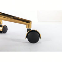 Modern Height Adjustable Golden Foot Office Armchair - Stylish Rotary Cosmetic Chair For Bedroom (Single Unit)