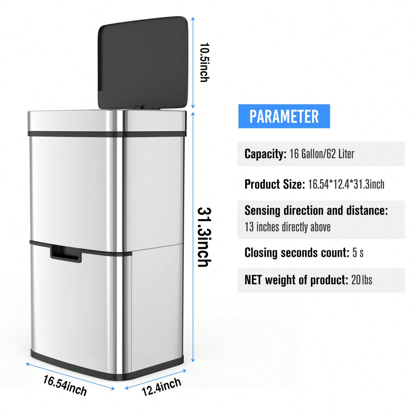 Versatile 62L High-Capacity Multi-Function Storage Solution For Home And Office Use