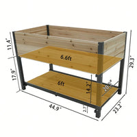 45-Inch Iron-Wood Raised Garden Beds With Storage Racks - Ideal For Gardens, Backyards, Terraces, And Balconies