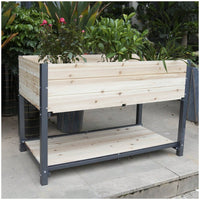 45-Inch Iron-Wood Raised Garden Beds With Storage Racks - Ideal For Gardens, Backyards, Terraces, And Balconies