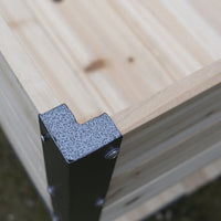 45-Inch Iron-Wood Raised Garden Beds With Storage Racks - Ideal For Gardens, Backyards, Terraces, And Balconies