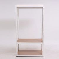 Sturdy Freestanding Clothing Rack With Adjustable Wire Shelf & Hanging Rod - Portable Wardrobe Solution In White