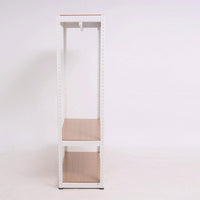 Sturdy Freestanding Clothing Rack With Adjustable Wire Shelf & Hanging Rod - Portable Wardrobe Solution In White