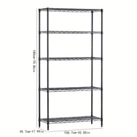 Adjustable Metal Wire Shelving Unit With Standing Storage Rack For Laundry, Bathroom, Kitchen, And Pantry