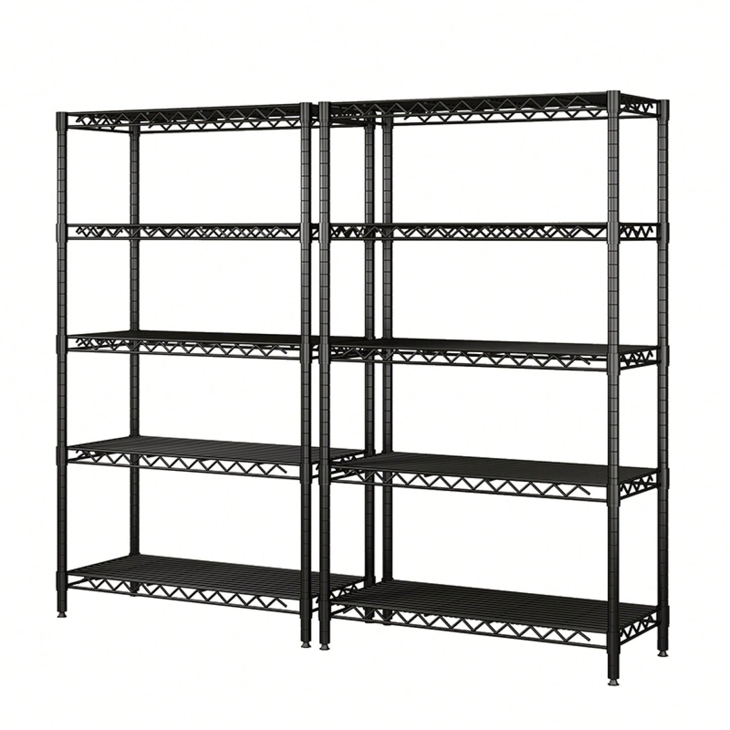 Adjustable Metal Wire Shelving Unit With Standing Storage Rack For Laundry, Bathroom, Kitchen, And Pantry