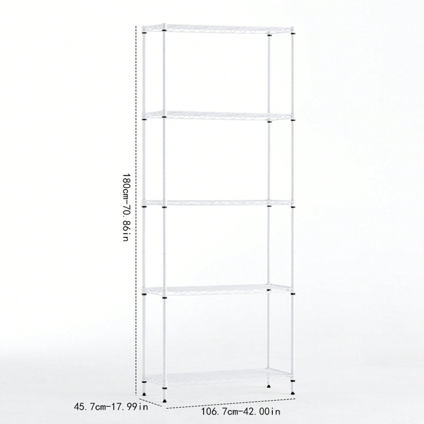 Adjustable Wire Shelving Unit With Metal Storage Racks - Versatile Standing Shelf For Laundry, Bathroom, Kitchen, Pantry, And Closet