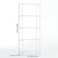 Adjustable Wire Shelving Unit With Metal Storage Racks - Versatile Standing Shelf For Laundry, Bathroom, Kitchen, Pantry, And Closet