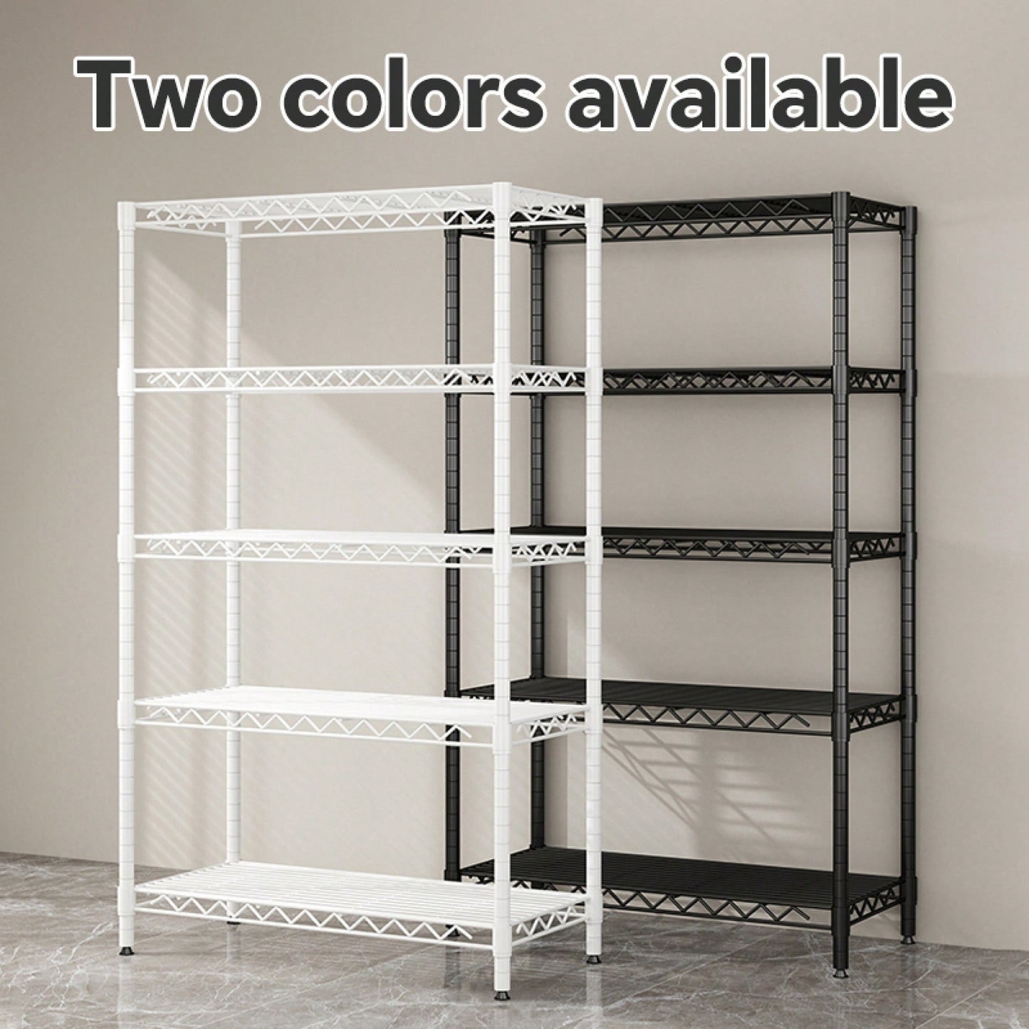 Adjustable Wire Shelving Unit With Metal Storage Racks - Versatile Standing Shelf For Laundry, Bathroom, Kitchen, Pantry, And Closet