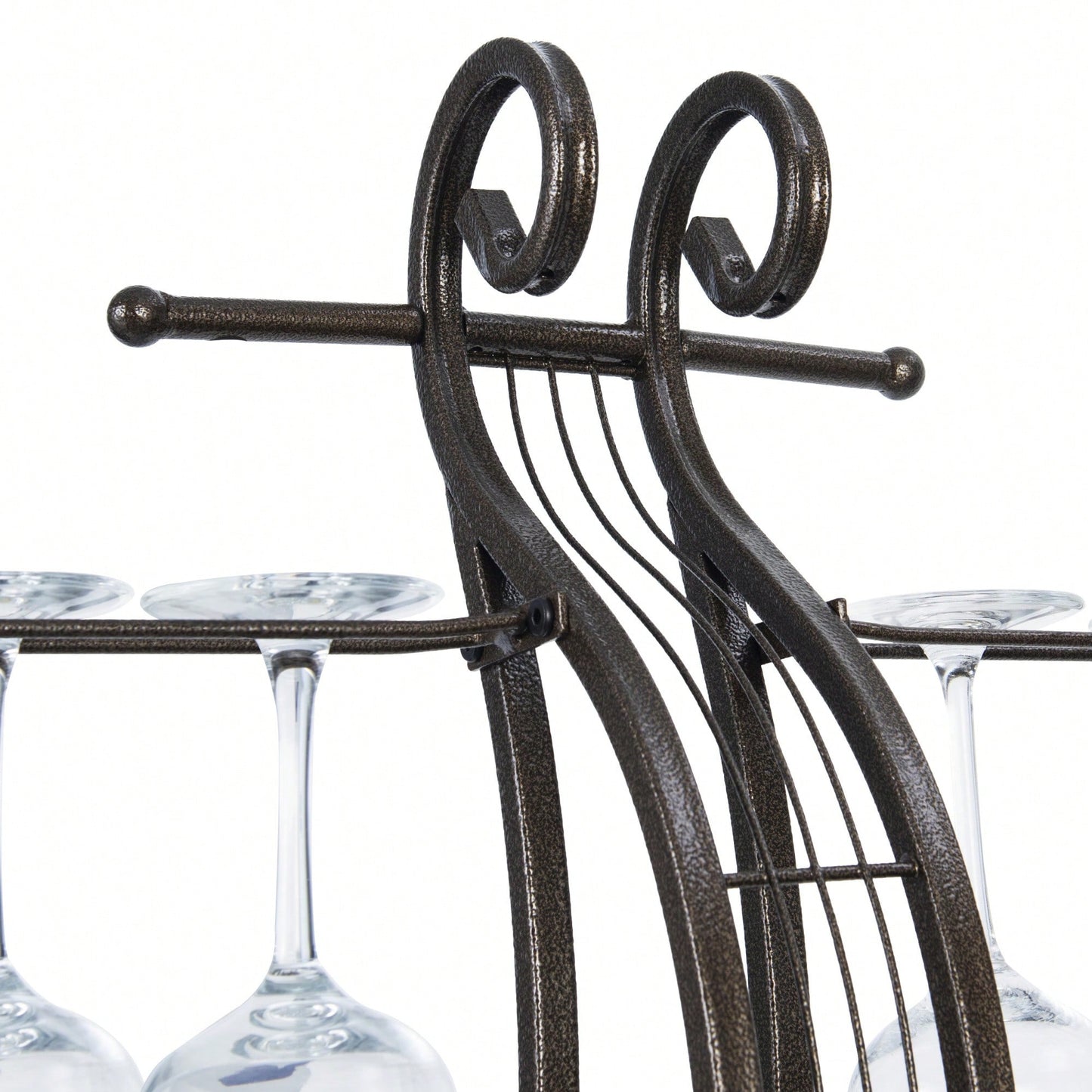 Elegant Cello-Shaped Freestanding Wine Rack With Bottle Storage, Ideal Home Bar Organizer For Kitchen And Dining Room