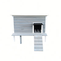 Outdoor Breathable Cat Shelter With Escape Door For Feral Cats - Ideal For Patios And Decks