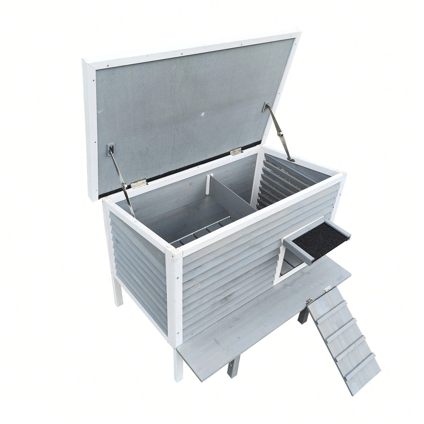 Outdoor Breathable Cat Shelter With Escape Door For Feral Cats - Ideal For Patios And Decks