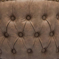 Mid-Century Modern Hand-Pulled Accent Chair with Solid Wood Arms and Cushioned Seat for Living Room or Bedroom in Brown