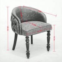 Mid-Century Modern Hand-Pulled Accent Chair with Solid Wood Arms and Cushioned Seat for Living Room or Bedroom in Brown