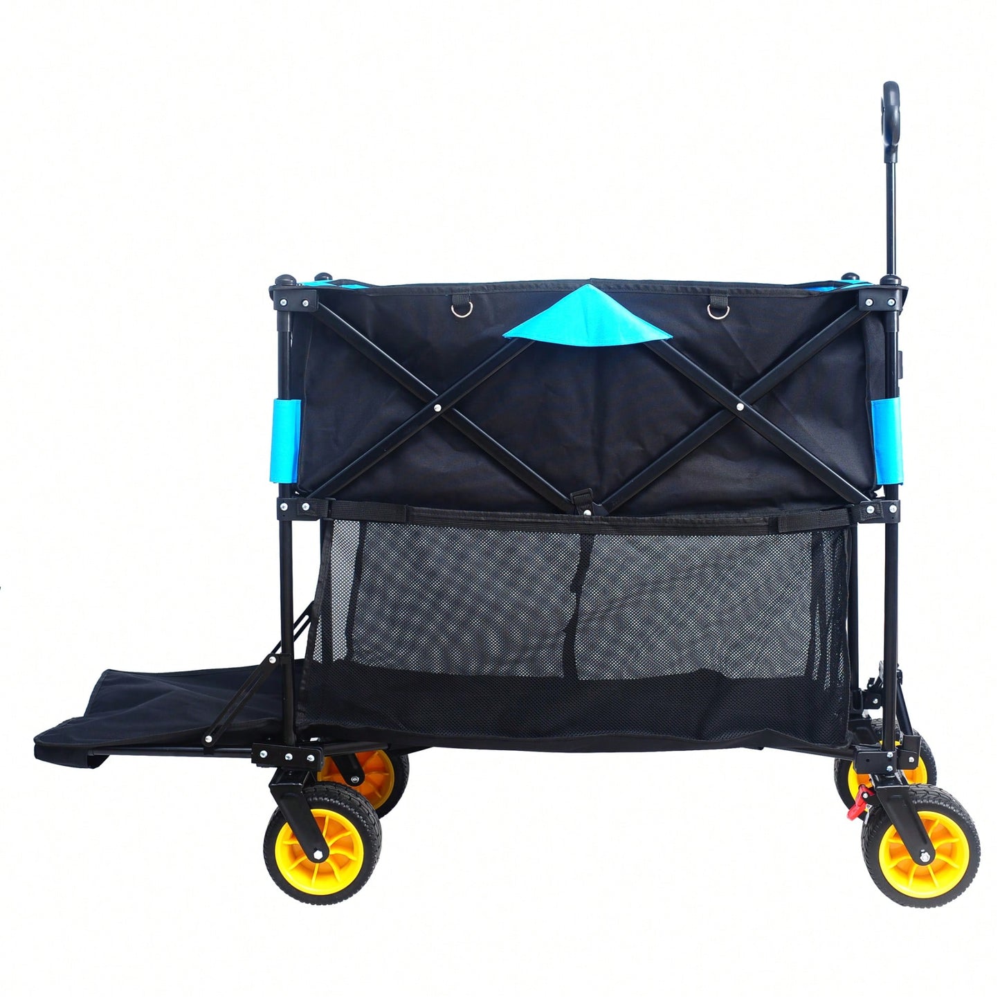 Versatile Large Capacity Folding Cart - Extra Long Extender Wagon For Garden, Shopping, And Beach Adventures