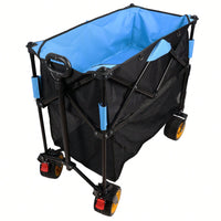 Versatile Large Capacity Folding Cart - Extra Long Extender Wagon For Garden, Shopping, And Beach Adventures