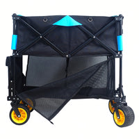 Versatile Large Capacity Folding Cart - Extra Long Extender Wagon For Garden, Shopping, And Beach Adventures