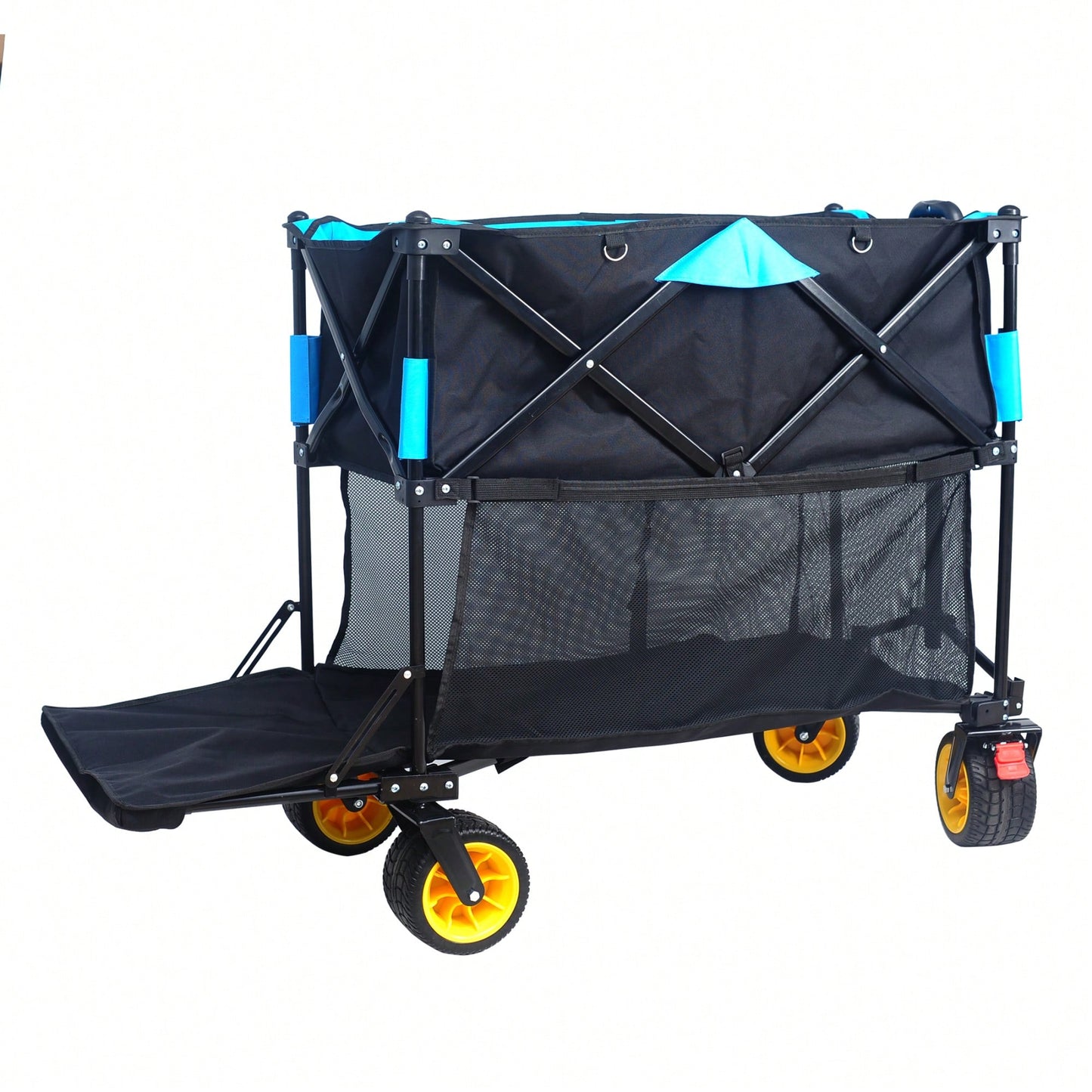 Versatile Large Capacity Folding Cart - Extra Long Extender Wagon For Garden, Shopping, And Beach Adventures