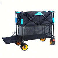 Versatile Large Capacity Folding Cart - Extra Long Extender Wagon For Garden, Shopping, And Beach Adventures