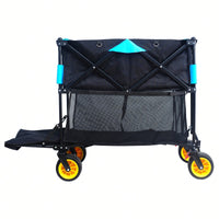 Versatile Large Capacity Folding Cart - Extra Long Extender Wagon For Garden, Shopping, And Beach Adventures