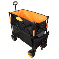 Versatile Large Capacity Folding Cart - Extra Long Extender Wagon For Garden, Shopping, And Beach Adventures