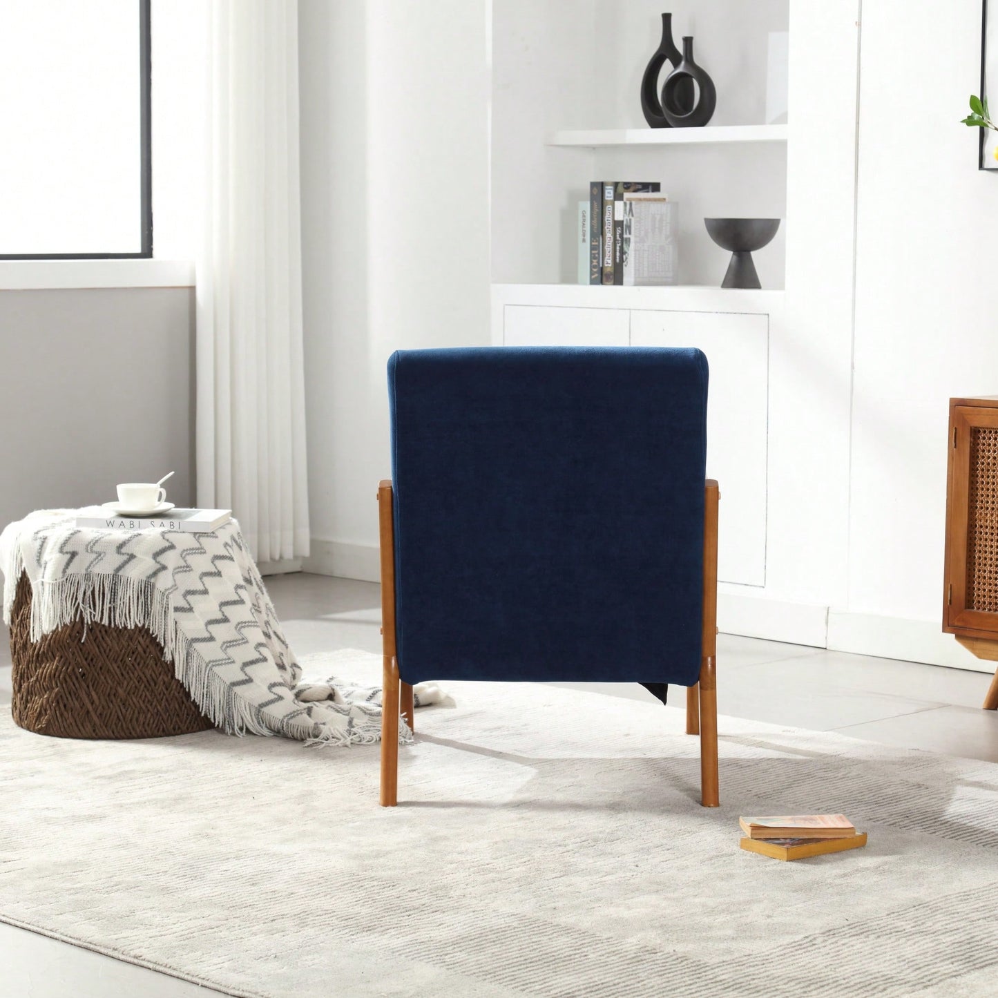 Contemporary Accent Chair With Solid Wood Frame And Pillow For Living Room, Bedroom, Or Guest Room - Beige Lounge Armchair
