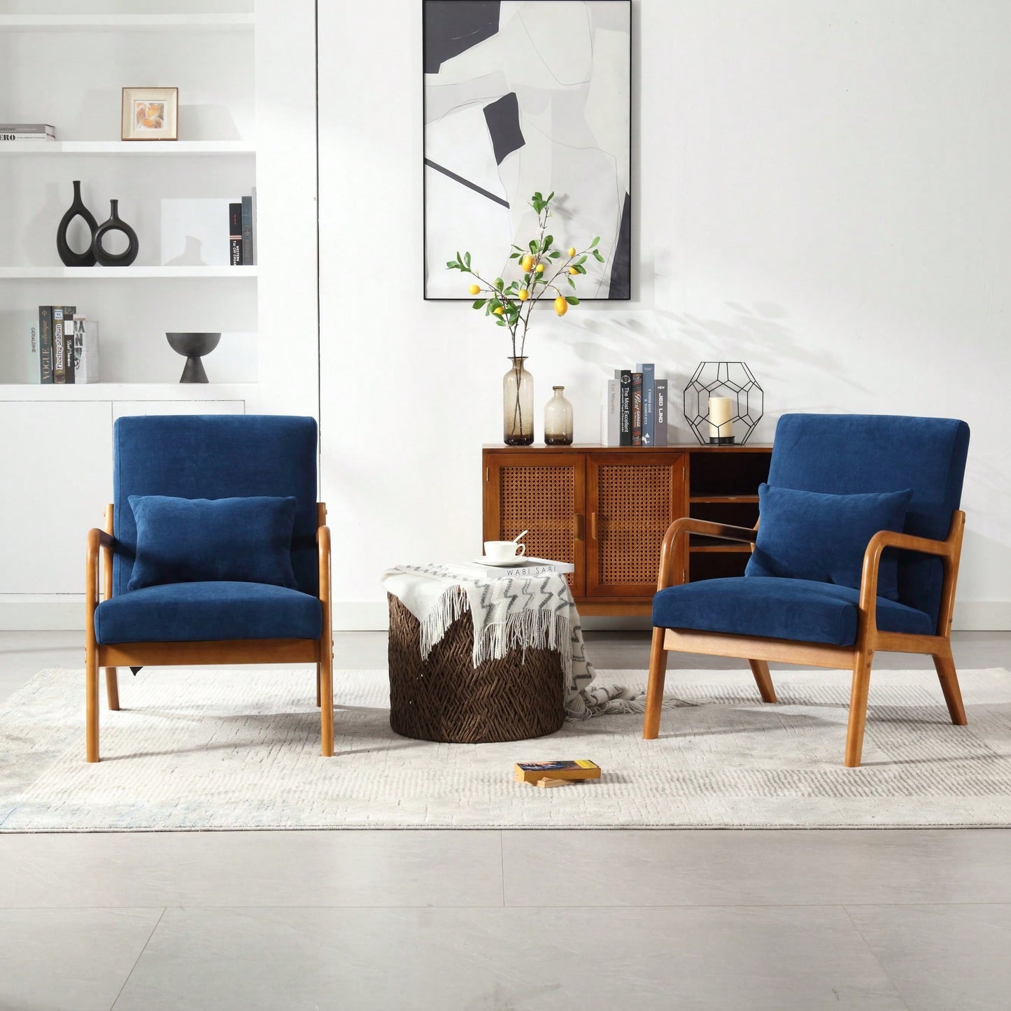 Contemporary Accent Chair With Solid Wood Frame And Pillow For Living Room, Bedroom, Or Guest Room - Beige Lounge Armchair
