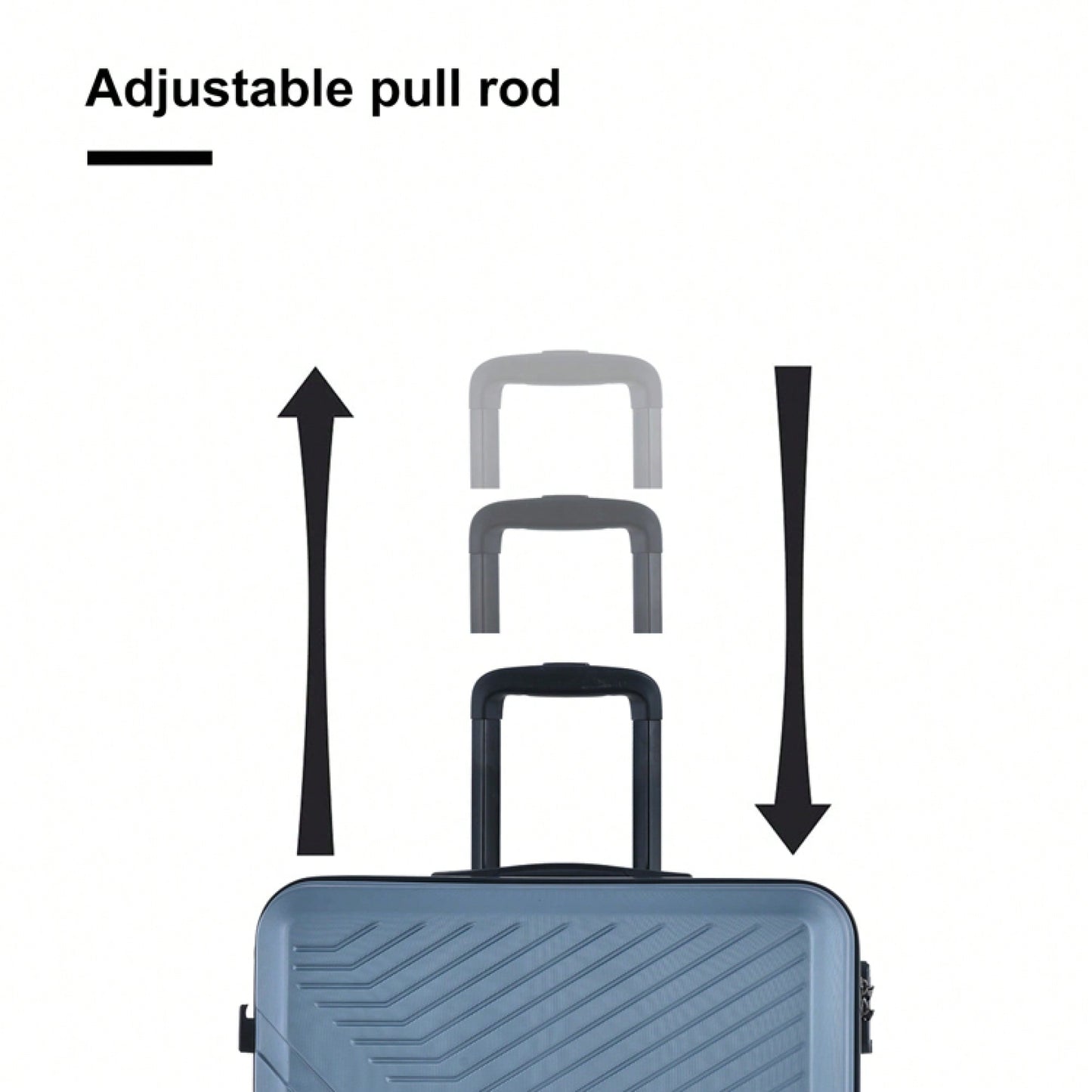 Lightweight 3-Piece ABS Luggage Set With Spinner Wheels, TSA Lock & Double Hooks - 20"/24"/28" - Stylish Blue Travel Suitcases