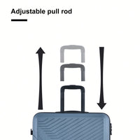Lightweight 3-Piece ABS Luggage Set With Spinner Wheels, TSA Lock & Double Hooks - 20"/24"/28" - Stylish Blue Travel Suitcases