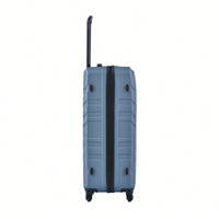 Lightweight 3-Piece ABS Luggage Set With Spinner Wheels, TSA Lock & Double Hooks - 20"/24"/28" - Stylish Blue Travel Suitcases