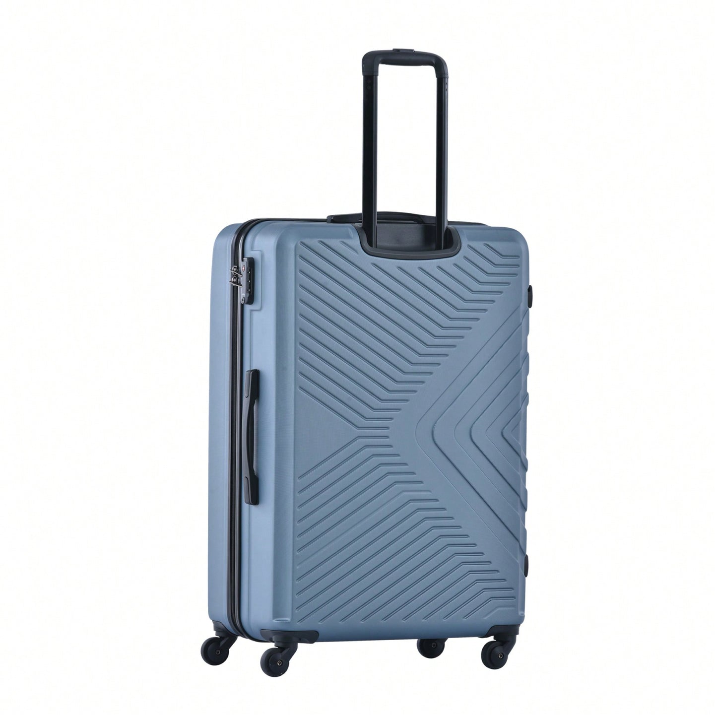 Lightweight 3-Piece ABS Luggage Set With Spinner Wheels, TSA Lock & Double Hooks - 20"/24"/28" - Stylish Blue Travel Suitcases