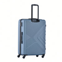 Lightweight 3-Piece ABS Luggage Set With Spinner Wheels, TSA Lock & Double Hooks - 20"/24"/28" - Stylish Blue Travel Suitcases