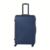 Lightweight 3-Piece ABS Luggage Set With Spinner Wheels, TSA Lock & Double Hooks - 20"/24"/28" - Stylish Blue Travel Suitcases