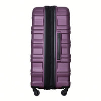 Lightweight Expandable 3-Piece Luggage Set – Durable Suitcases With Two Hooks, Spinner Wheels, TSA Lock, Dark Purple (21/25/29)