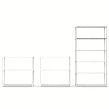 Versatile 2 Pack 3 Tier Wire Shelving Units For Home And Kitchen Organization