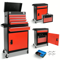 Versatile 5-Drawer Tool Chest With Detachable Storage Cabinet And Organizer – Ideal For Garage And Workshop Use