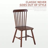 Set Of 4 White Solid Wood Dining Chairs - Simple Natural Design For Dining Room And Living Space