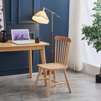 Set Of 4 White Solid Wood Dining Chairs - Simple Natural Design For Dining Room And Living Space